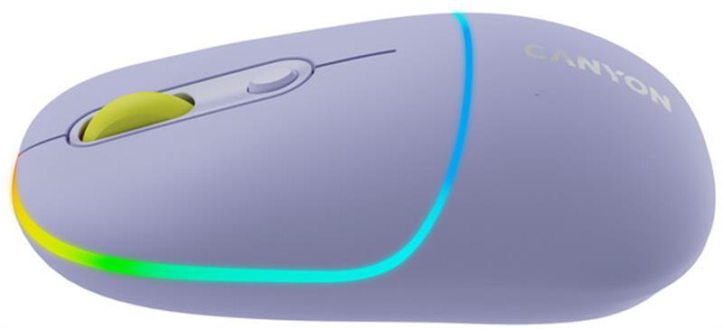 Миша бездротова Canyon MW-22 Dual Band RGB Wireless Mountain Lavender (CNS-CMSW22ML)