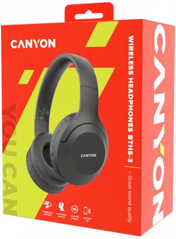 Bluetooth-гарнітура Canyon BTHS-3 Dark grey (CNS-CBTHS3DG)