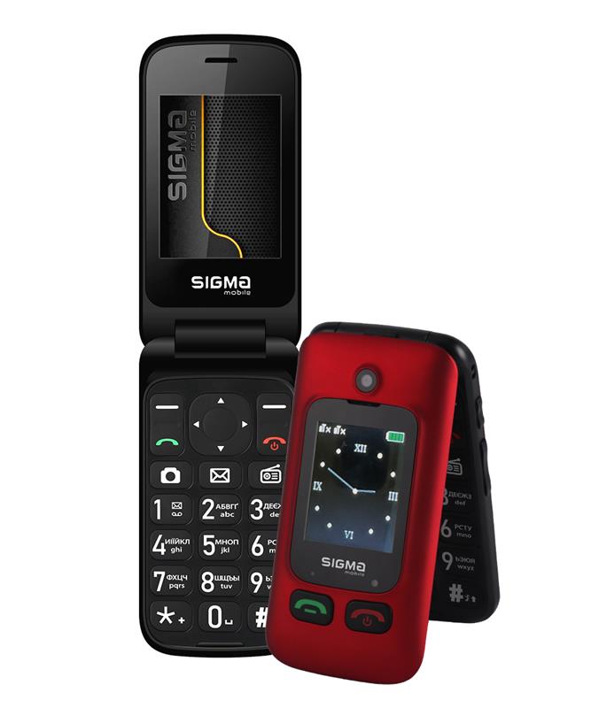 Мобiльний телефон Sigma mobile Comfort 50 Shell Duo Type-C Dual Sim Red/Black (4827798212516)