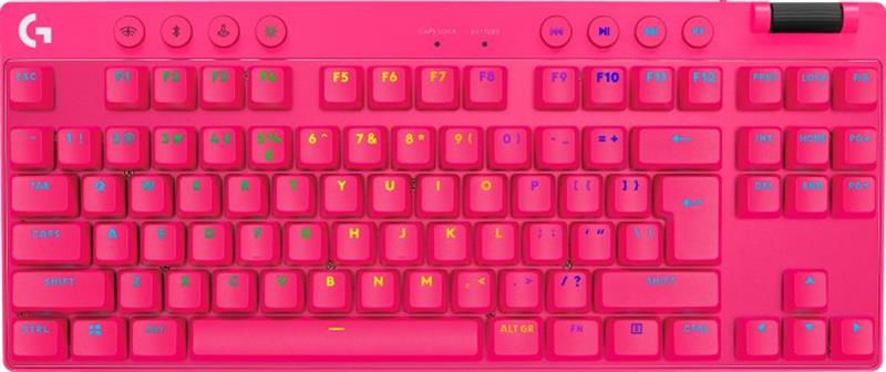 Клавiатура Logitech G PRO X TKL Lightspeed Magenta (920-012159)