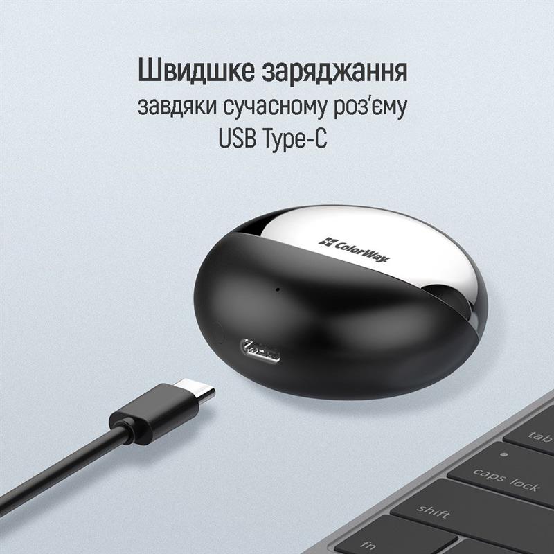 Bluetooth-гарнітура СolorWay TWS-3 Earbuds Black (CW-TWS3BK)