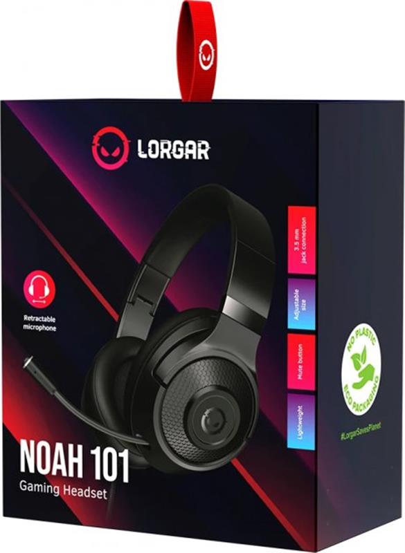 Гарнітура Canyon Lorgar Noah 101 Gaming 3.5 мм Black (LRG-GHS101B)