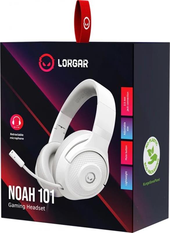 Гарнітура Canyon Lorgar Noah 101 Gaming 3.5 мм White (LRG-GHS101W)