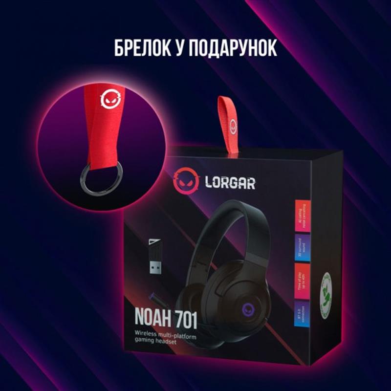 Гарнітура Canyon Lorgar Noah 701 Black (LRG-GHS701)