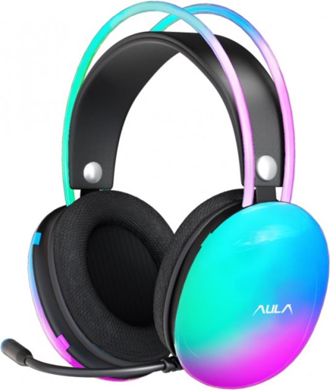 Гарнiтура Aula S505 RGB Transparent Gaming Headset Black (6948391235479)