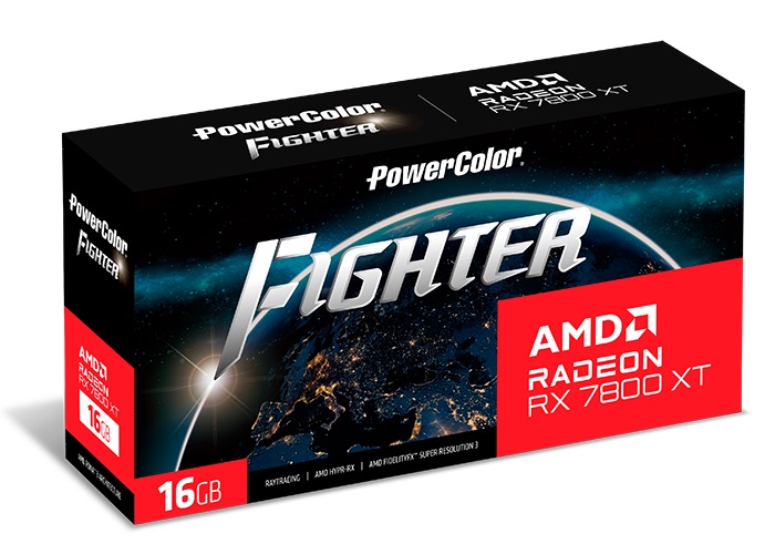 Відеокарта AMD Radeon RX 7800 XT 16GB GDDR6 Fighter PowerColor (RX 7800 XT 16G-F/OC)