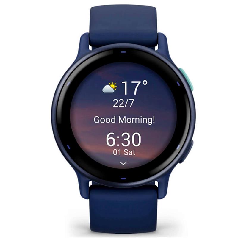 Смарт-годинник Garmin Vivoactive 5 Metallic Navy Aluminum Bezel with Navy Case and Silicone Band (010-02862-52)