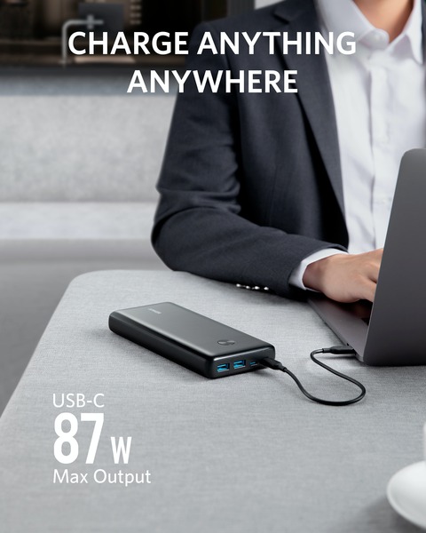 Универсальная мобильная батарея Anker PowerCore III Elite 25600 mAh 87W Black (A1291H11) Универсальная мобильная батарея Anker PowerCore III Elite 25600 mAh 87W Black (A1291H11)