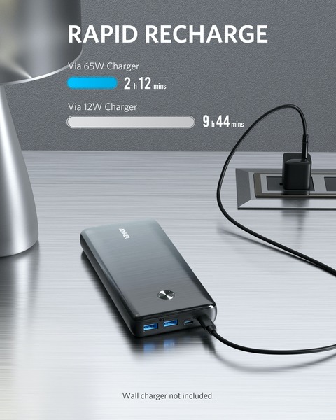 Универсальная мобильная батарея Anker PowerCore III Elite 25600 mAh 87W Black (A1291H11) Универсальная мобильная батарея Anker PowerCore III Elite 25600 mAh 87W Black (A1291H11)