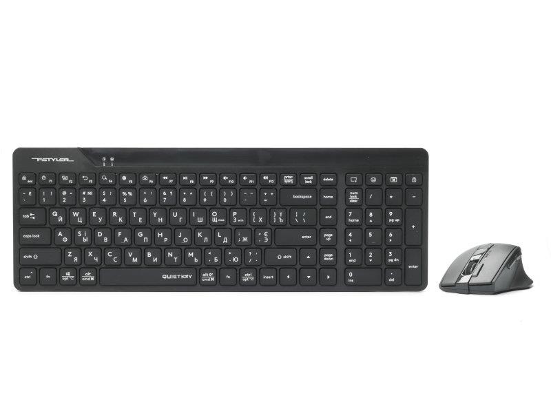 Комплект (клавіатура, мишка) бездротовий A4Tech Fstyler FG2400 Air Black