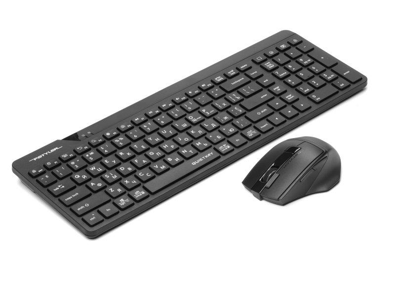 Комплект (клавіатура, мишка) бездротовий A4Tech Fstyler FG2400 Air Black