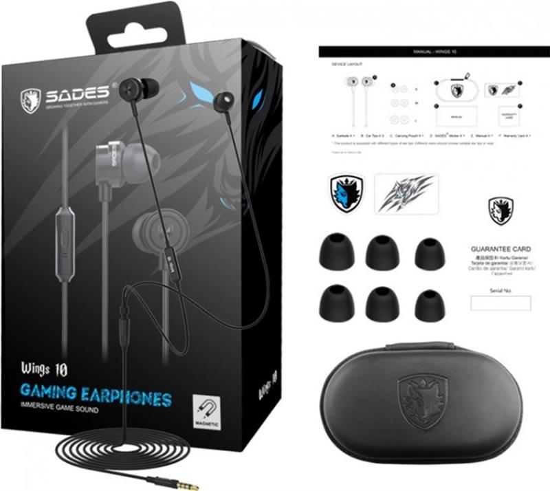 Гарнітура Sades SA-610 Wings 10 Black/Blue (sa610blj)