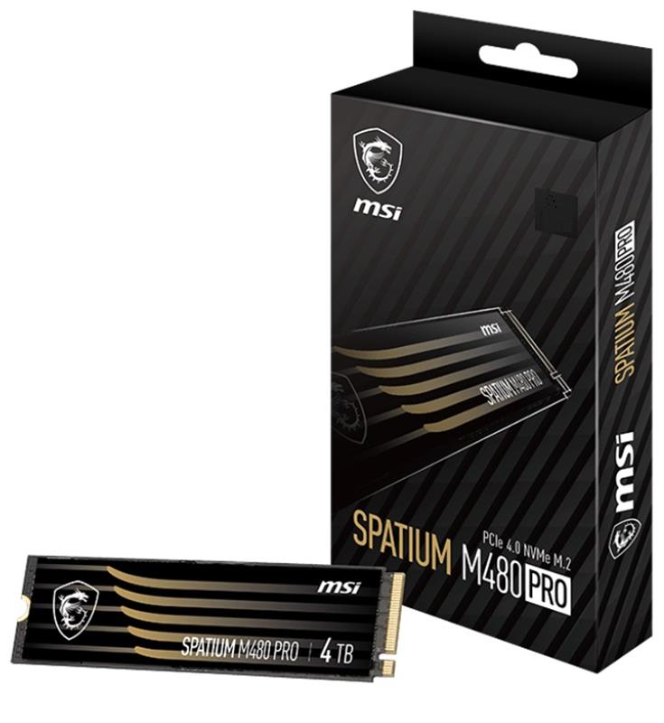 Накопичувач SSD 4TB MSI Spatium M480 Pro M.2 2280 PCIe 4.0 x4 NVMe 3D NAND TLC (S78-440R050-P83)