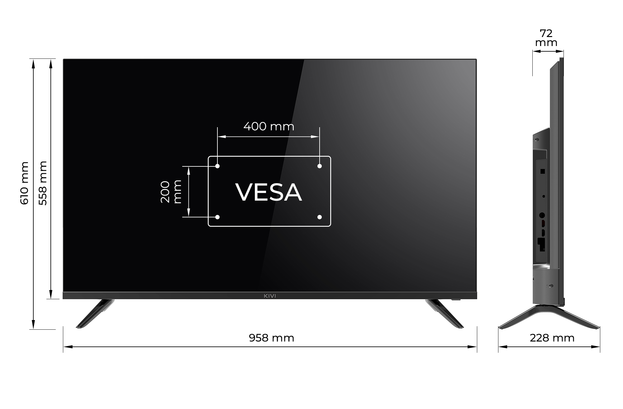 Телевiзор Kivi 43U730QB