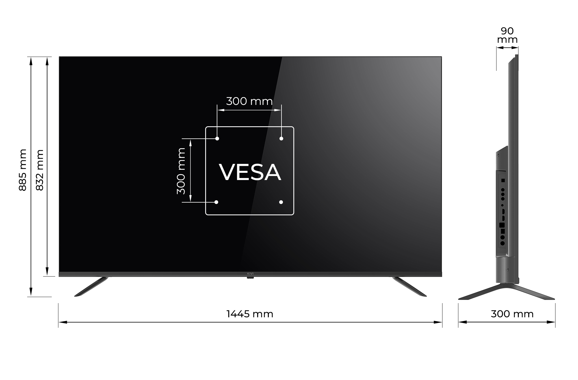 Телевiзор Kivi 65U730QB