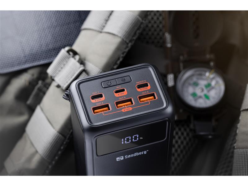 Универсальная мобильная батарея Sandberg Powerbank 50000mAh, USB-C PD 130W, Black (420-75) Универсальная мобильная батарея Sandberg Powerbank 50000mAh, USB-C PD 130W, Black (420-75)