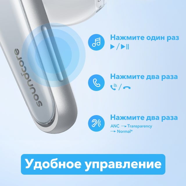 Bluetooth-гарнітура Anker SoundCore Liberty 4 Cloud White (A3953G21)