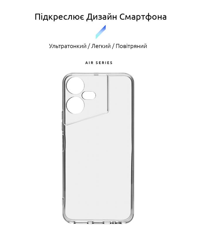 Чохол-накладка Armorstandart Air для Tecno Pova Neo 3 (LH6n) Camera cover Transparent (ARM70380)