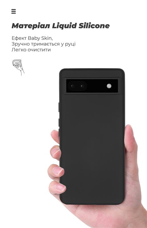 Чохол-накладка Armorstandart Icon для Google Pixel 6a Black (ARM70907)