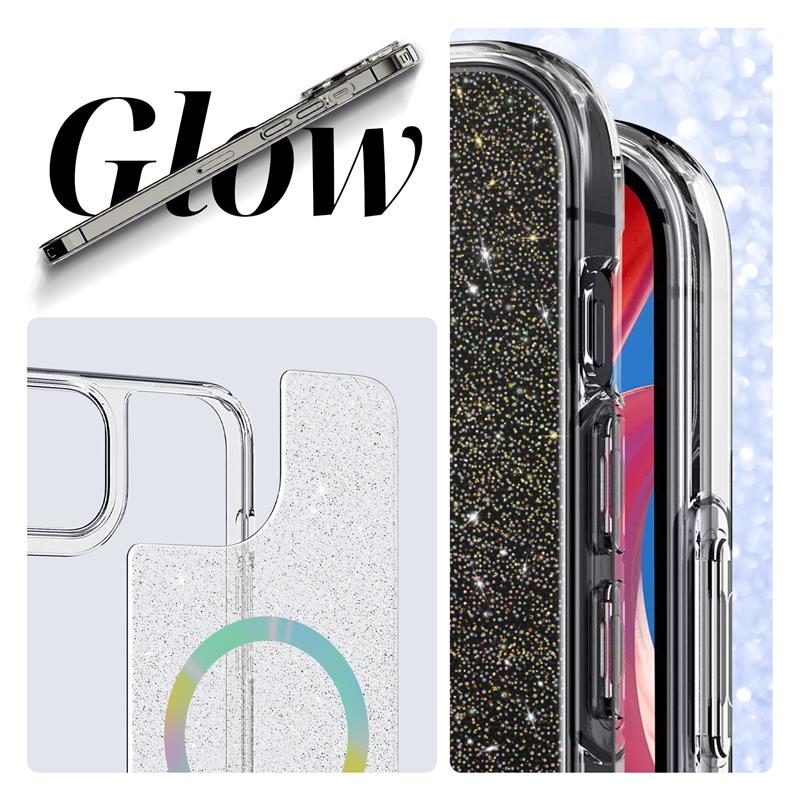 Чохол-накладка Armorstandart Glow Magsafe для Apple iPhone 15 Transparent (ARM69898)