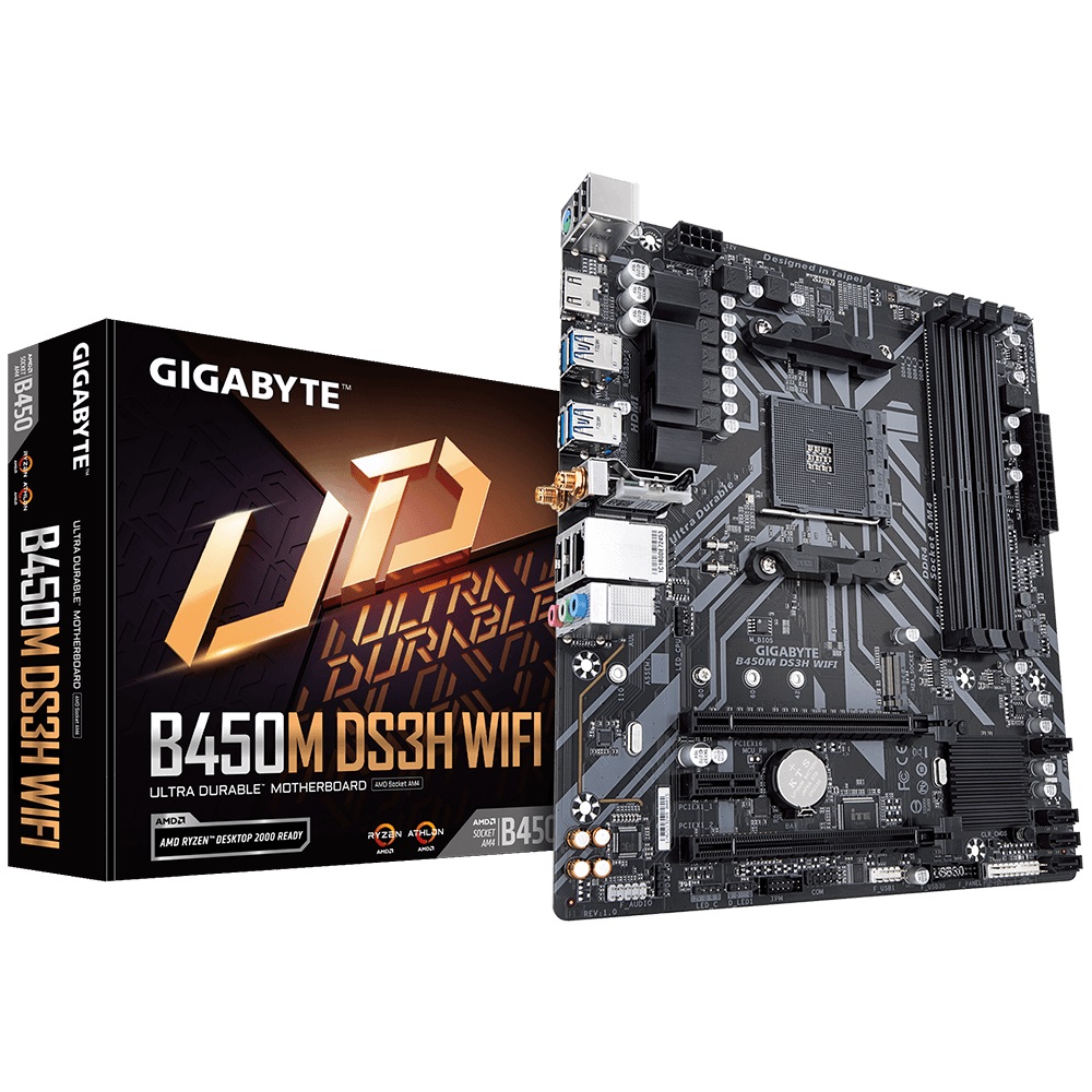 Материнська плата Gigabyte B450M DS3H WiFi Socket AM4