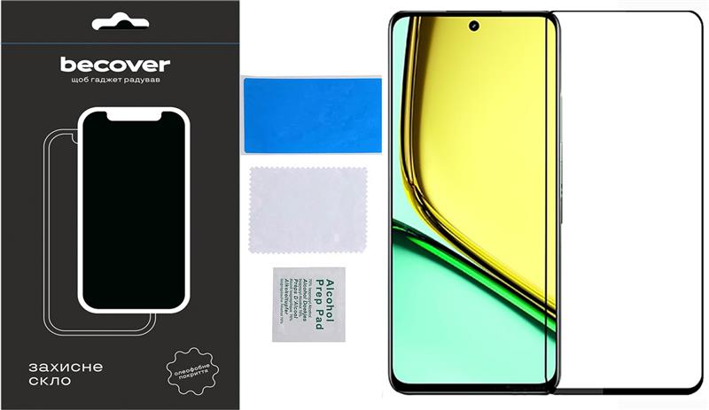 Захисне скло BeCover для Realme C67 Black (710633)