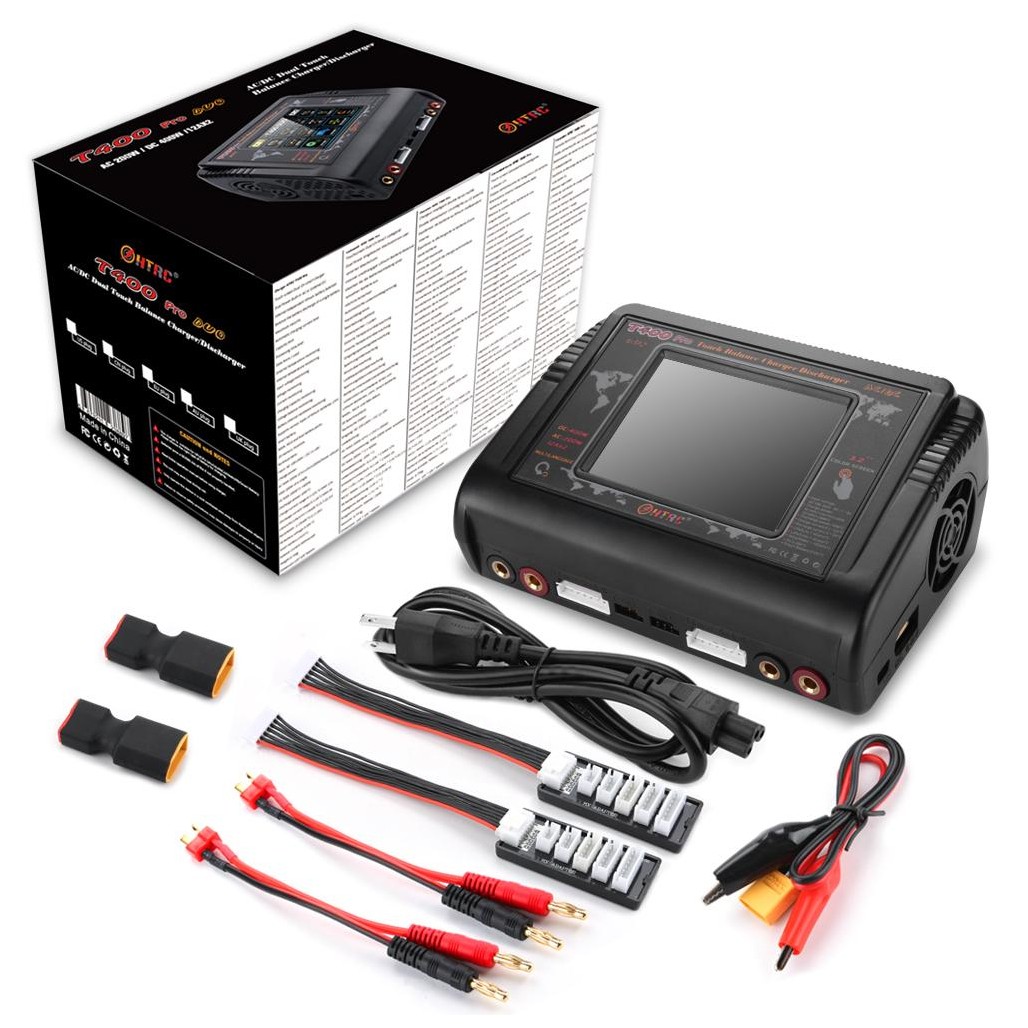 Зарядний пристрій для акумуляторів HTRC T400 pro Duo Lipo Charger Battery Discharger 2Channel AC 150 (HT-T400PRO/HP9915.0284)