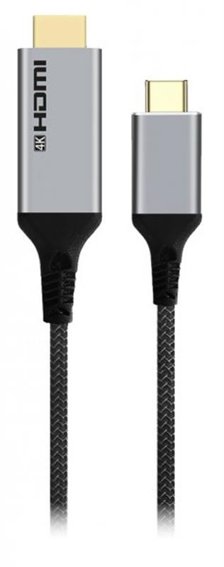 Кабель Cablexpert USB Type-C - HDMI (M/M), 1.8 м, чорний (A-CM-HDMIM4K-1.8M)