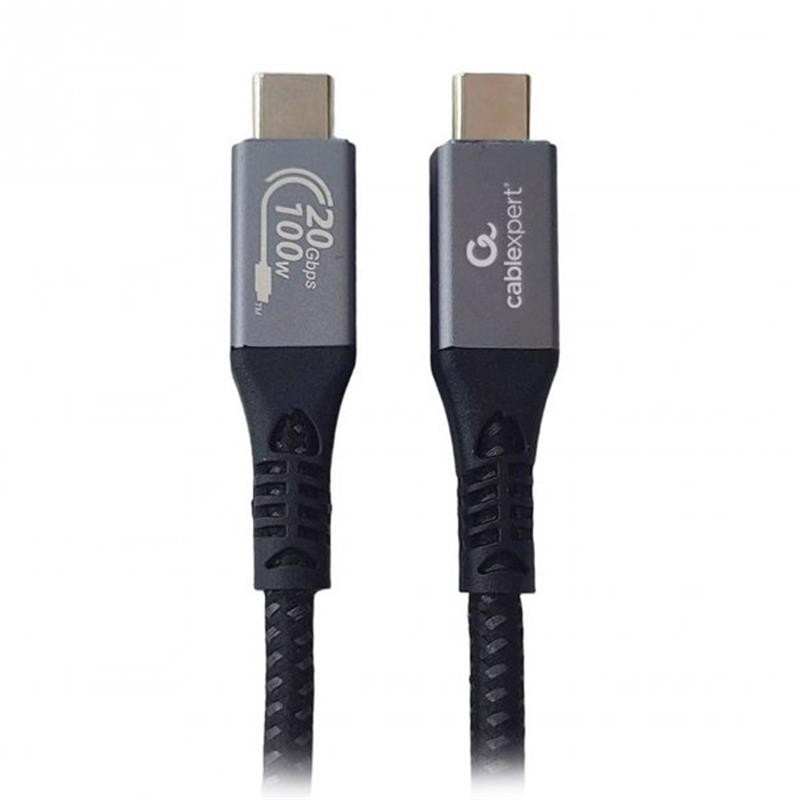 Кабель Cablexpert USB Type-C - USB Type-C (M/М), 100 Вт, 0.5 м, чорний (CCBP-USB3-CMCM100-0.5M)