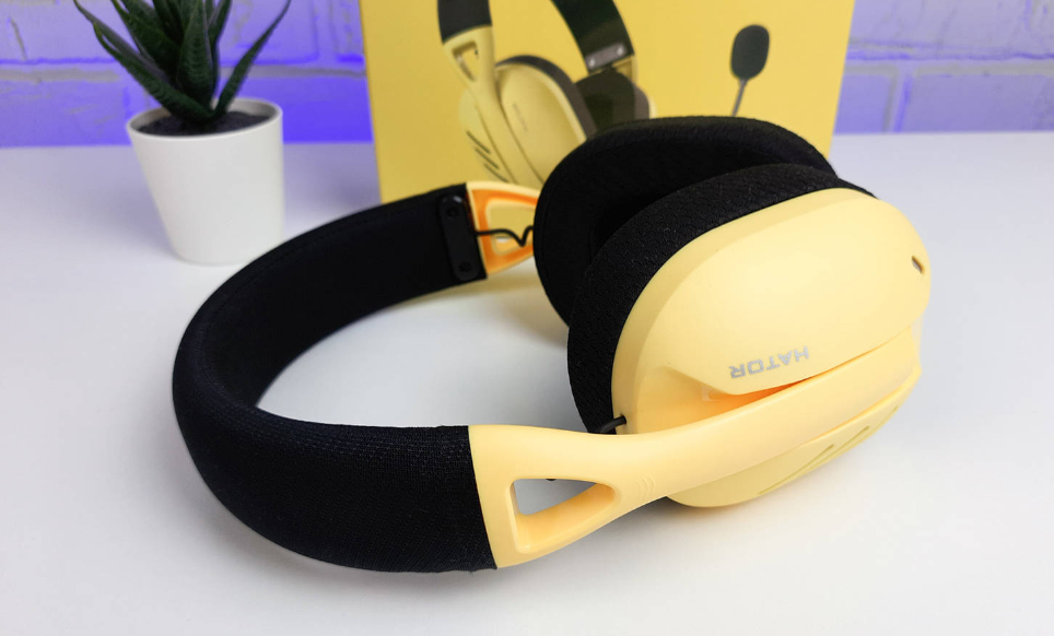 Bluetooth-гарнiтура Hator Hyperpunk 2 Wireless Tri-mode Black/Yellow (HTA-857)