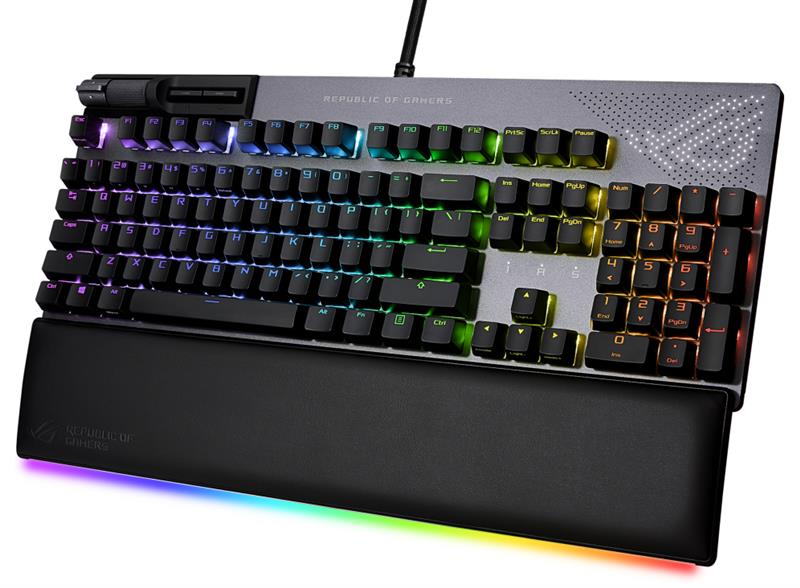 Клавiатура Asus ROG Strix Flare II Animate RGB 113key NX Red EN Black (90MP02E6-BKUA01)