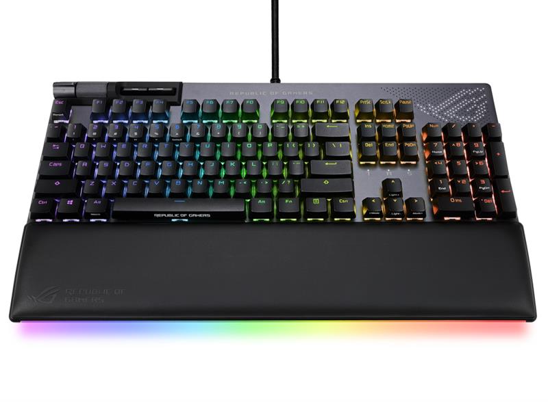 Клавiатура Asus ROG Strix Flare II Animate RGB 113key NX Red EN Black (90MP02E6-BKUA01)