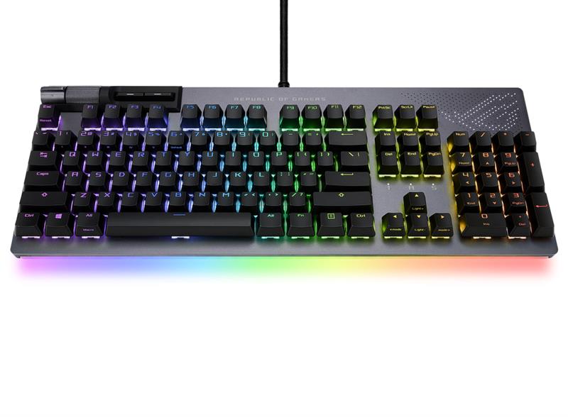 Клавiатура Asus ROG Strix Flare II Animate RGB 113key NX Red EN Black (90MP02E6-BKUA01)