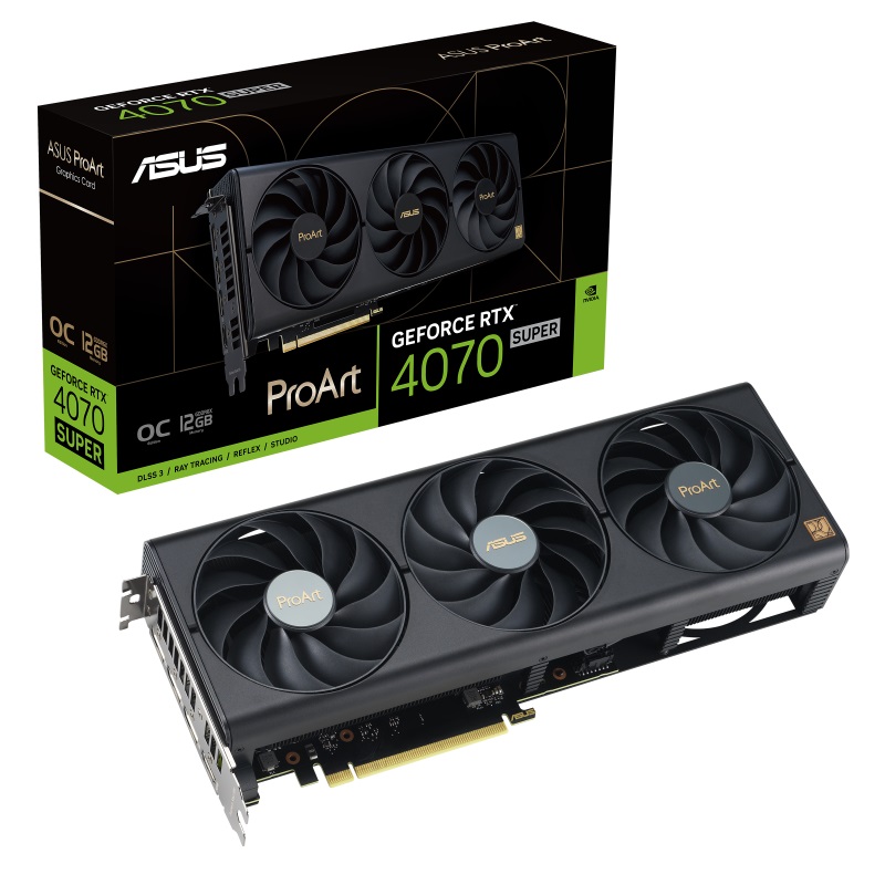 Відеокарта GF RTX 4070 Super 12GB GDDR6X ProArt OC Asus (PROART-RTX4070S-O12G)