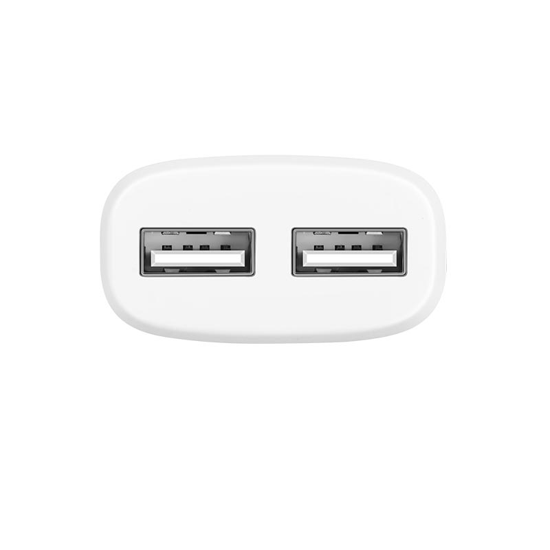 Мережевий зарядний пристрій Hoco C12 (2USB, 2.4А) White (C12MW) + кабель MicroUSB