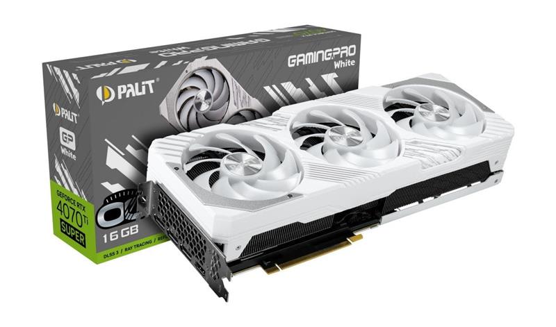 Відеокарта GF RTX 4070 Ti Super 16GB GDDR6X GamingPro White OC Palit (NED47TST19T2-1043W)