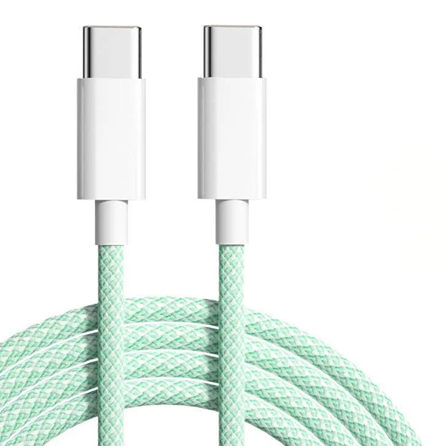 Кабель Apple Woven Charge USB-C - USB-C плетений Зелений