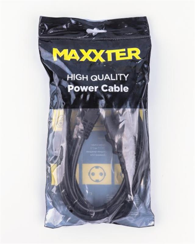 Кабель силовий Maxxter CL-22-6 (CEE7/7-C13), 3*1.5 мм кв, чорний, 1.8 м Кабель силовий Maxxter CL-22-6 (CEE7/7-C13), 3*1.5 мм кв, чорний, 1.8 м