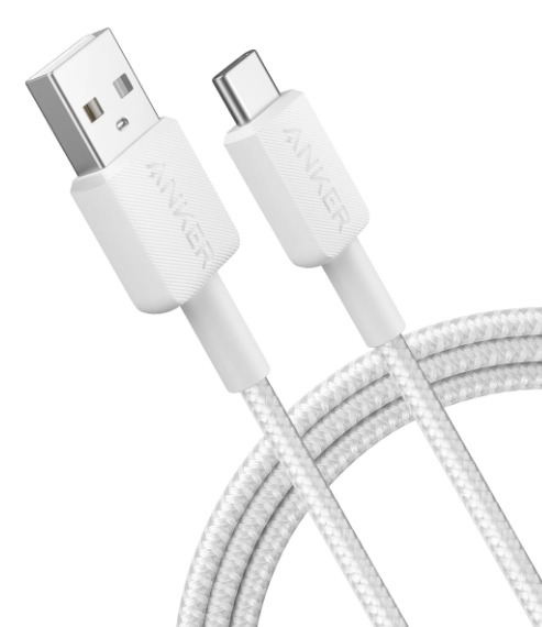 Кабель Anker 322 USB-A — USB-C 0.9м Білий