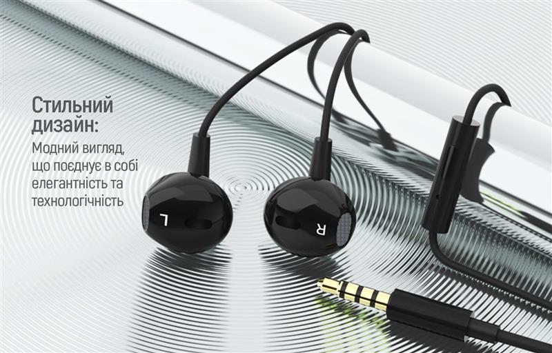 Гарнітура СolorWay Slim 3.5 mm Wired Earphone Blast 1 Black (CW-WD01BK)