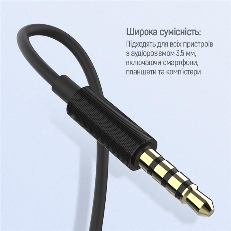 Гарнітура СolorWay Slim 3.5 mm Wired Earphone Blast 1 Black (CW-WD01BK)