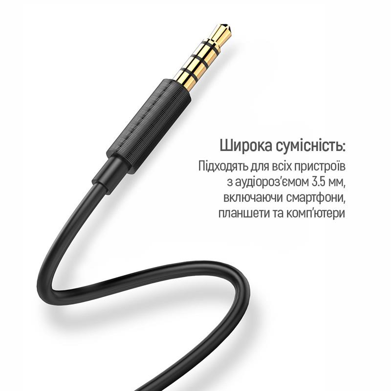 Гарнітура СolorWay Slim 3.5 mm Wired Earphone Blast 2 Black (CW-WD02BK)