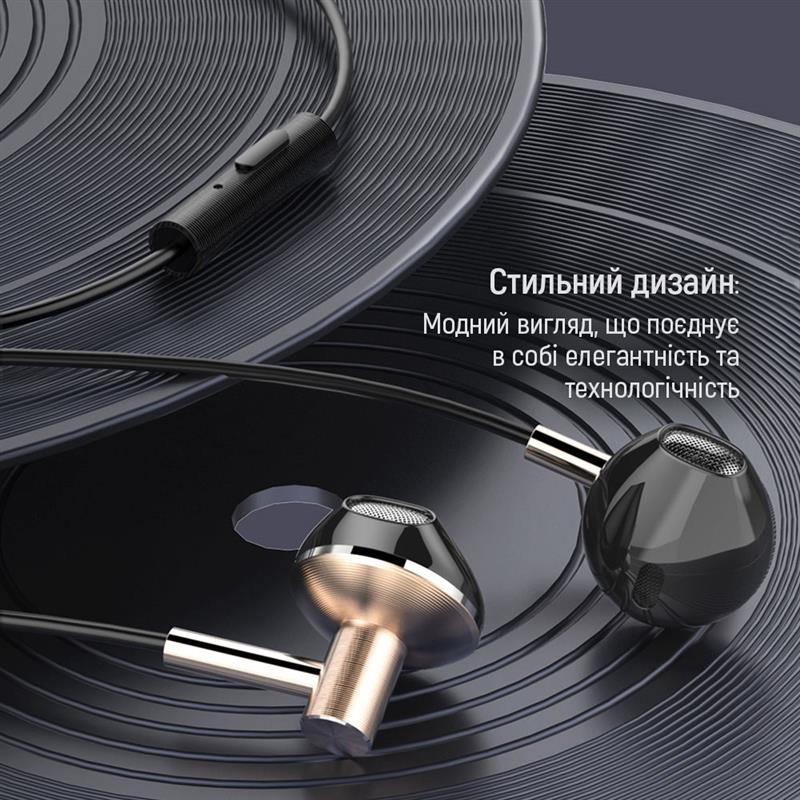 Гарнітура СolorWay Slim 3.5 mm Wired Earphone Blast 2 Black (CW-WD02BK)