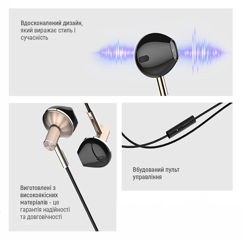 Гарнітура СolorWay Slim 3.5 mm Wired Earphone Blast 2 Black (CW-WD02BK)