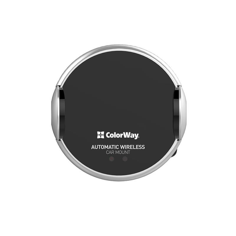 Бездротовий зарядний пристрій ColorWay AutoSense Car Wireless Charger 15W Black (CW-CHAW039Q-BK)