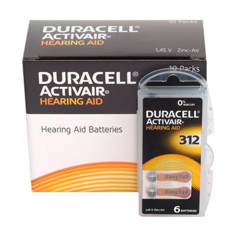 Батарейка Duracell Activair 312 BL 6 шт (для слухових апаратів)