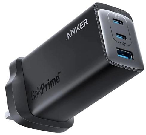 Мережевий зарядний пристрій Anker PowerPort 737 GaNPrime 120W, UK Plug, Black (A2148211)