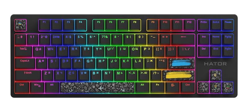 Клавіатура Hator Rockfall 2 Mecha TKL Authentic Edition Black (HTK-530)