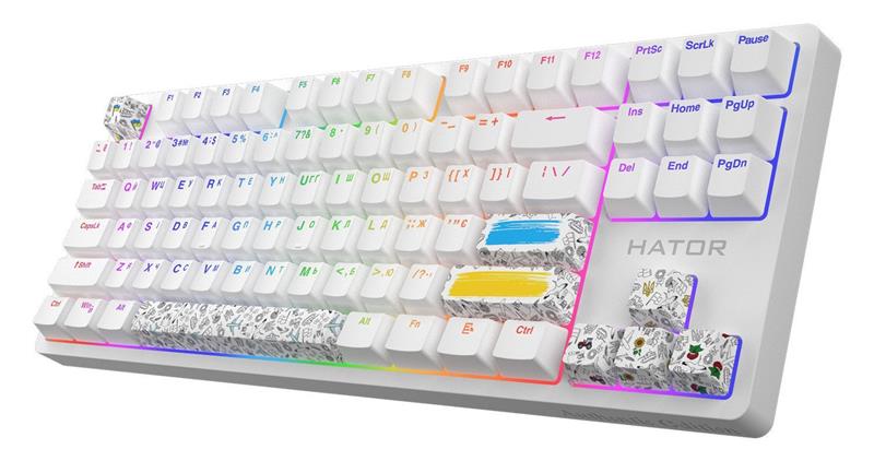 Клавіатура Hator Rockfall 2 Mecha TKL Authentic Edition White (HTK-531)