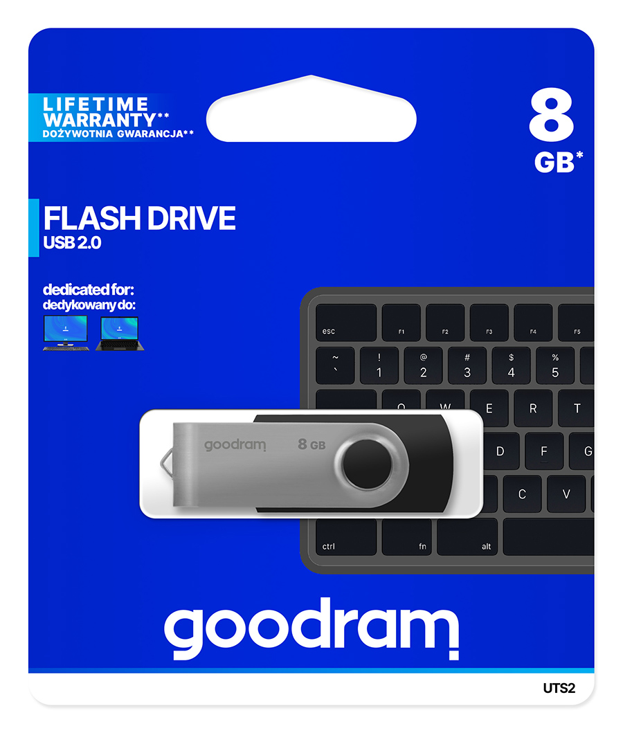 Флеш-накопичувач USB2.0  8GB Goodram UTS2 (Twister) Black (UTS2-0080K0R11)